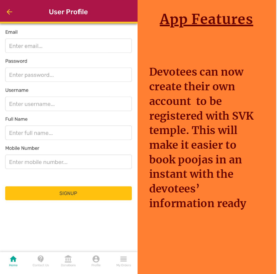 SVK Temple Mobile App